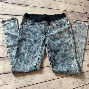 SO girls jeggings acid wash